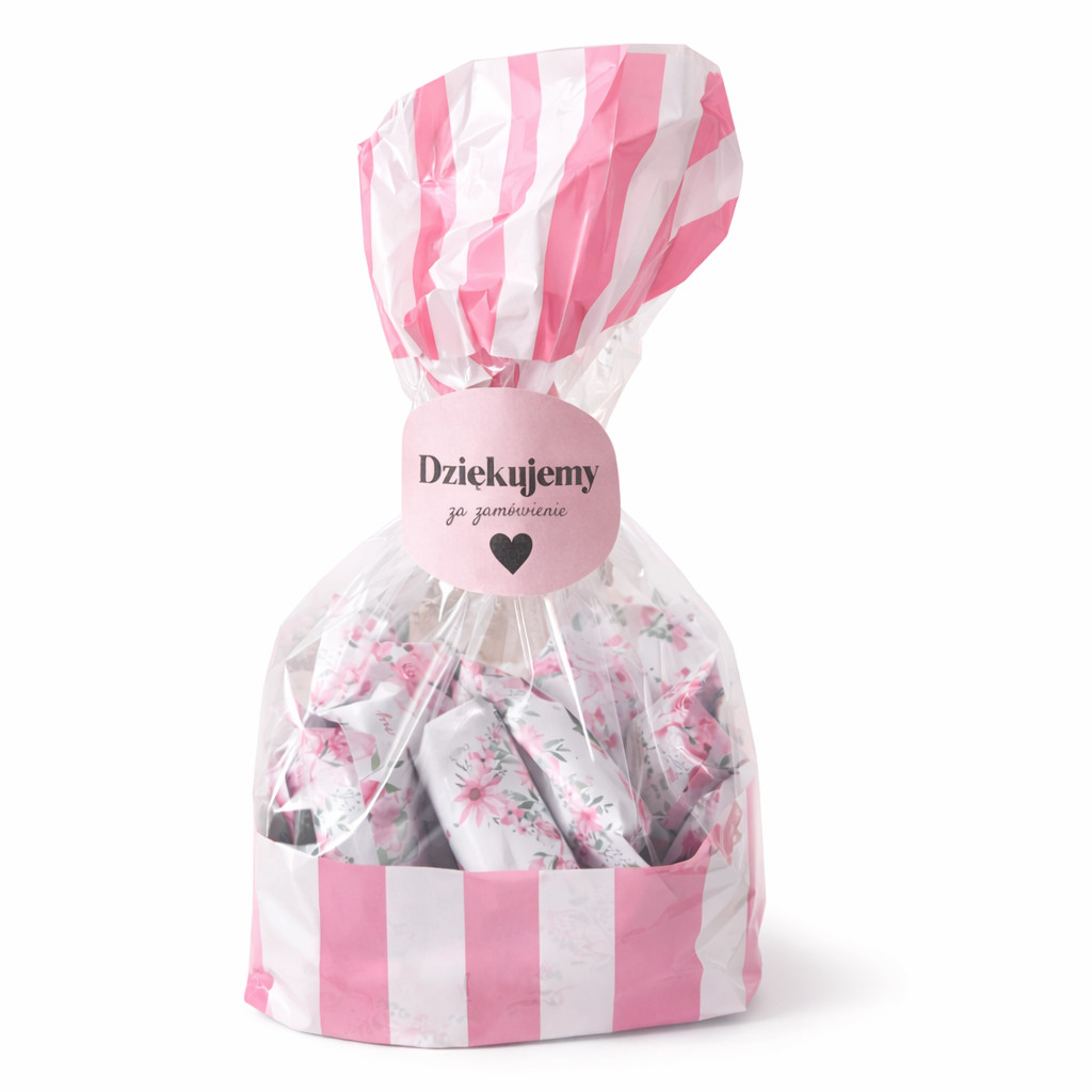 Torebka w paski wraz z zamykającą naklejką - obrazek 2